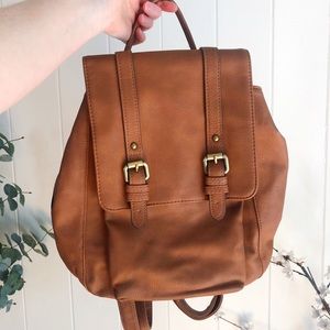 Small Leather Backpack w/ adjustable straps